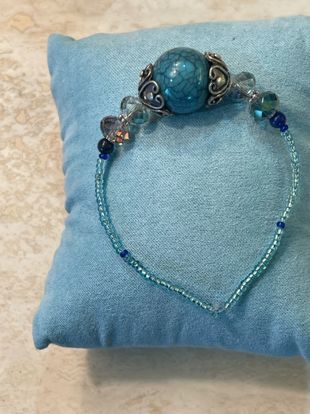 Stack of 6 Beaded Stretchy Bracelets.